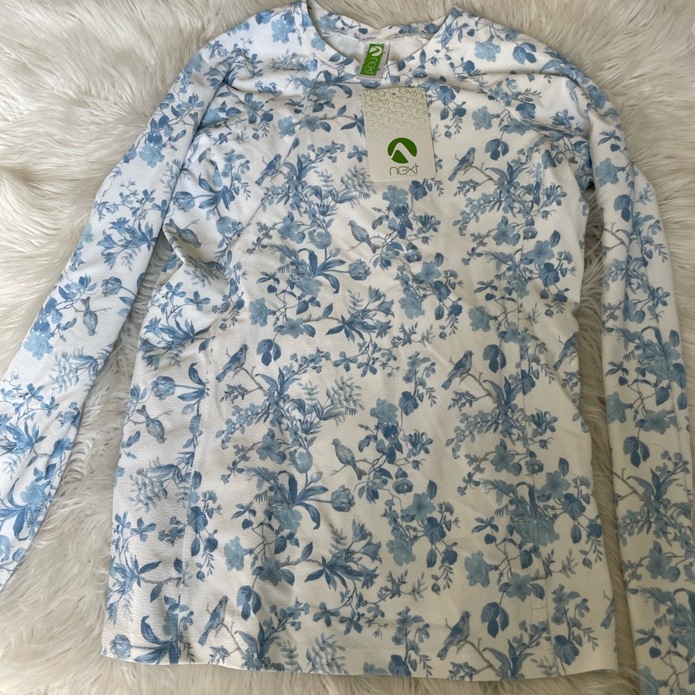 Next Blue Floral toile Rushguard